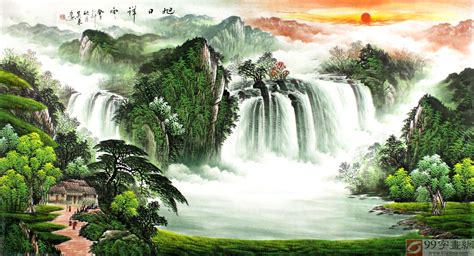 山水畫圖片大全最美山水風景,橫幅山水100幅絕美山水畫縮略圖
