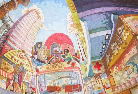 馬克筆繪畫作品,馬克筆繪畫作品風景縮略圖