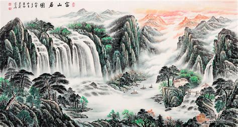 山水畫掛在客廳的哪個位置最好,山水畫掛在家里客廳哪個位置最好縮略圖