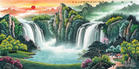 山水畫適合掛在家里什么地方,山水畫掛在家里哪面墻縮略圖