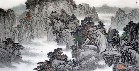 山水畫精品60幅,山水畫精品60幅圓形縮略圖