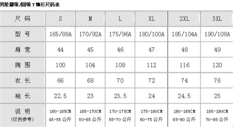短袖尺碼對照表男(阿迪達斯短袖尺碼對照表男)縮略圖
